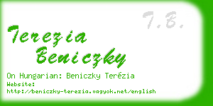 terezia beniczky business card